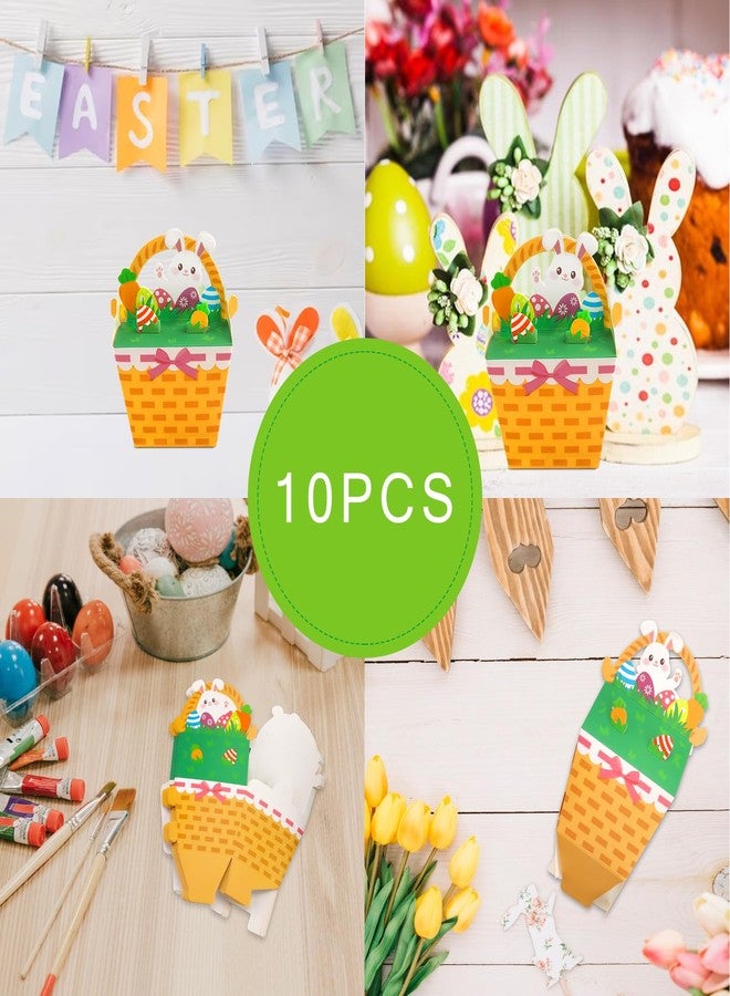 ABTOLS 10 Pack Easter Treat Boxes, Mini Bunny Basket Shape Gift Boxes, Orange - Image 4